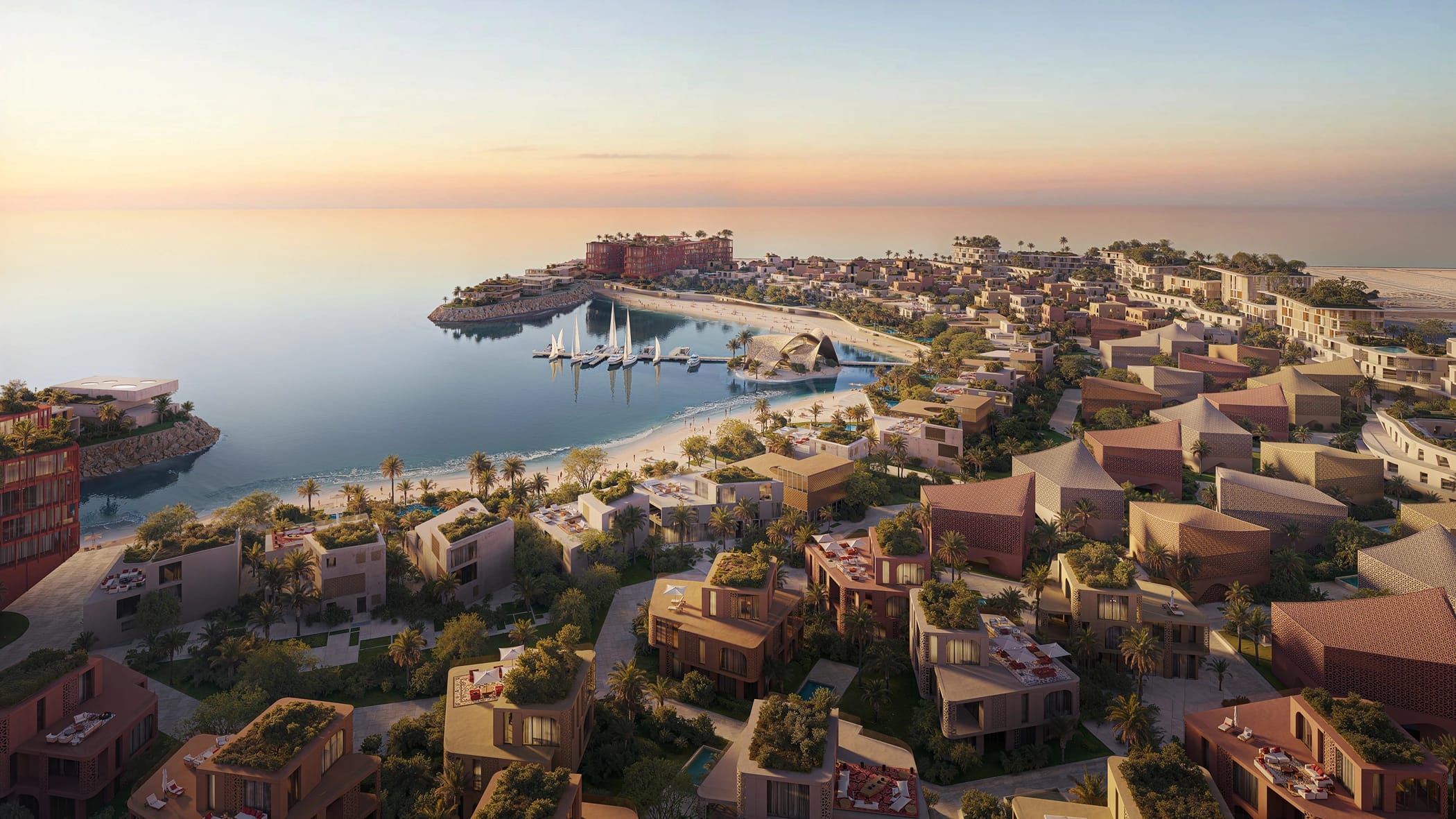 The Mira Coral Bay master plan along the Al Mairid shoreline
