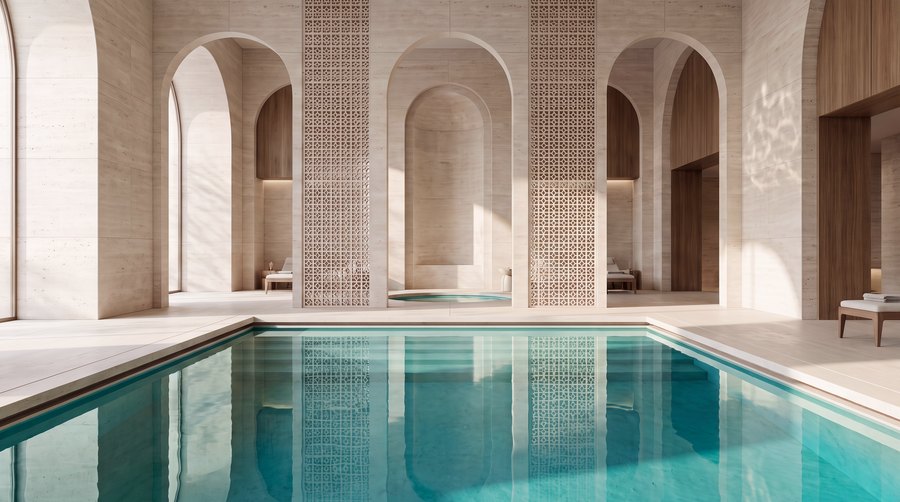 The residents' pool level at Richmond Residences