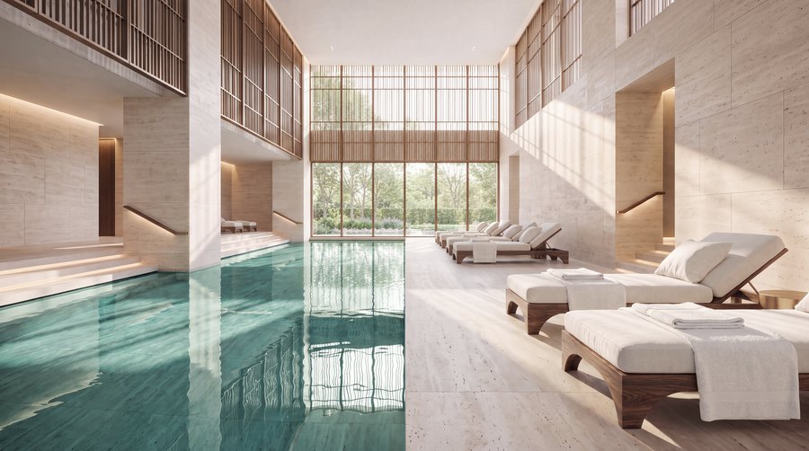 The residents' pool on Level 1 at Richmond Residences
